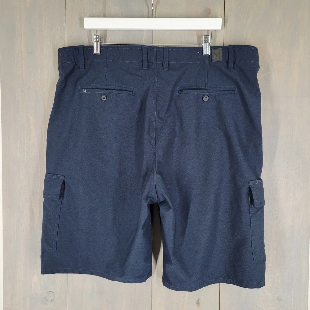 Maven Co-Op Cargo Shorts Mens‎ 42 Navy Blue Performance Golf Athletic MV00091M